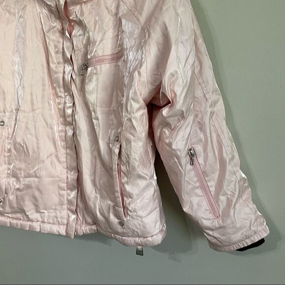 Revolve NILS iridescent Pink Ski Jacket Puffer Coat - Picture 9 of 16